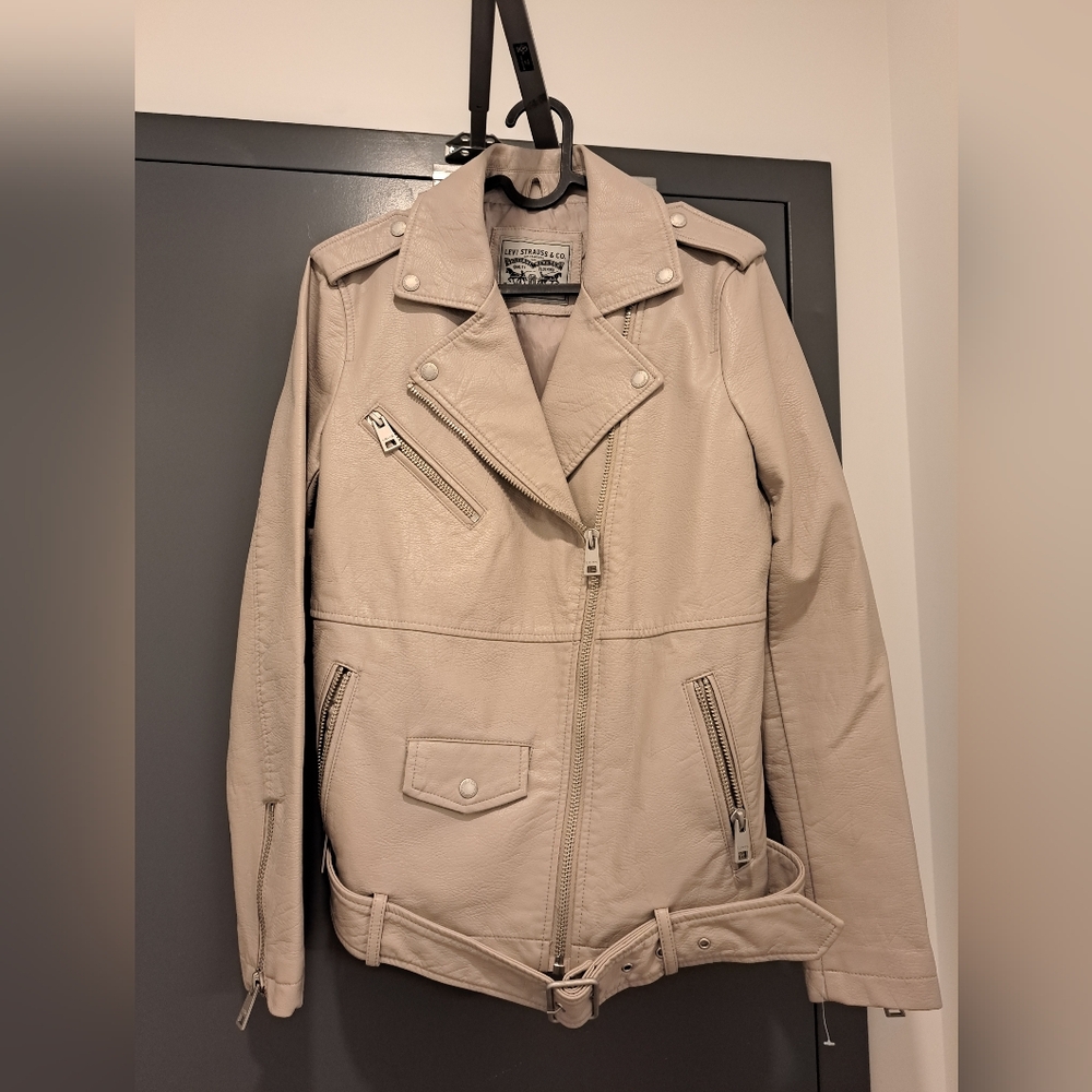 Levi's Women's Gray Vegan Leather moto Jacket